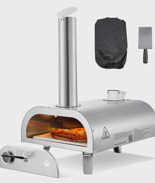 Draagbare Pizzaoven voor Buiten - 12 inch, Pellets, Ingebouwde Thermometer & Snel Bakken