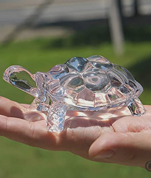 Kristallen Schildpad Beeldje - Chinees Feng Shui Geluksornament voor Huis & Kantoor Bureau Decoratie