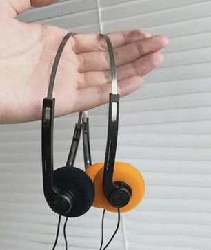 Retro 3.5mm Bedrade Koptelefoon - Universeel, Noise Cancelling, Lichtgewicht voor Muziek & Sport