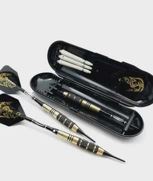 Set van 3 Professionele Soft Darts (18g) met Messing Barrels, Zwarte Kleur en Accessoires