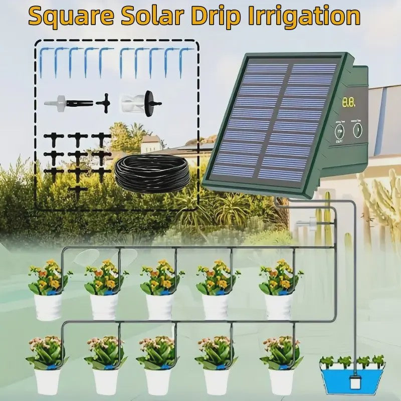 Zelf-Installatie Zonne-Irrigatiesysteem met 10 Druppelaars voor Tuin & Balkon