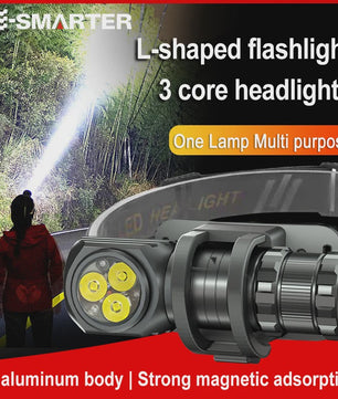 Krachtige Oplaadbare 3000LM LED Hoofdlamp - Waterdicht & Multifunctioneel voor Camping en Vissen