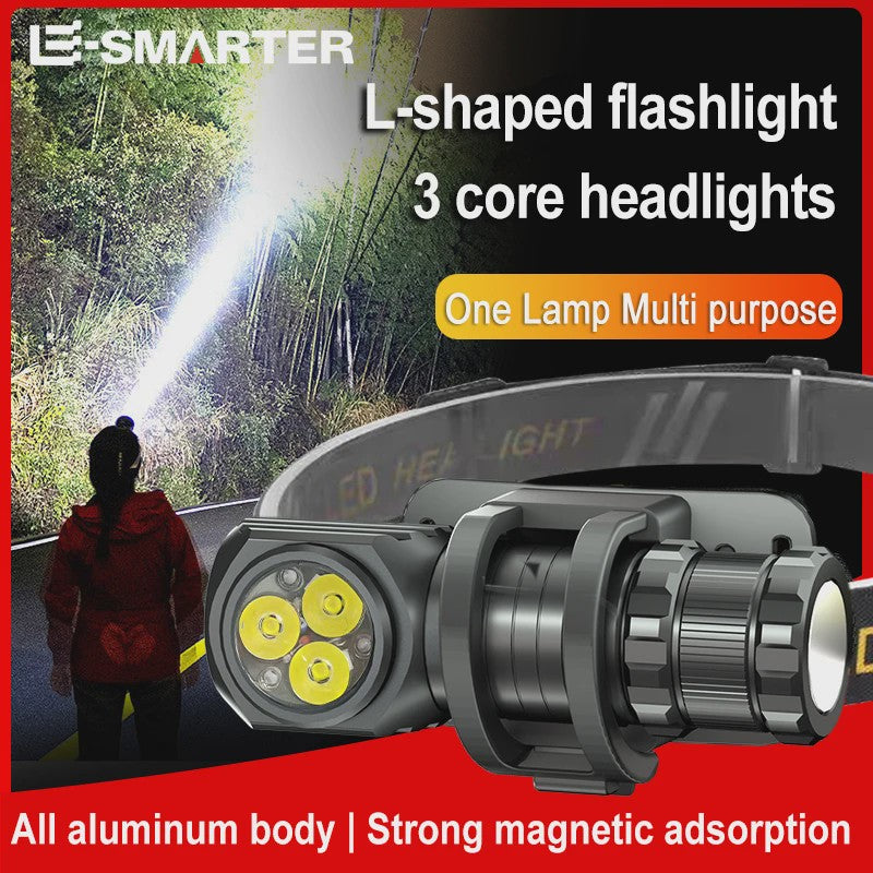 Krachtige Oplaadbare 3000LM LED Hoofdlamp - Waterdicht & Multifunctioneel voor Camping en Vissen