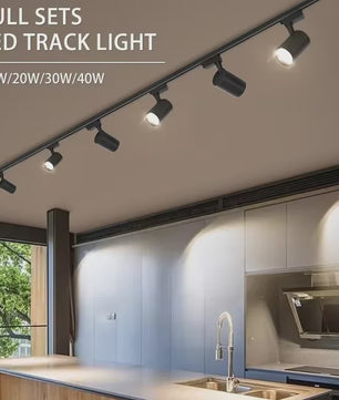 LED Railverlichting Set: 220V Plafondspots (12-40W) voor Woonkamer & Keuken