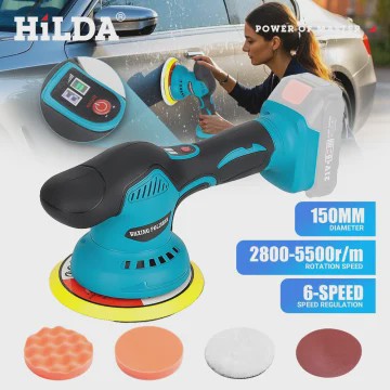 Draadloze Polijstmachine met 6 Snelheden - Auto Waxen & Polijsten