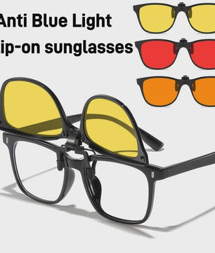 Clip-on Bril: Blauw Licht Filter & Nachtzicht voor PC, Gaming & Autorijden