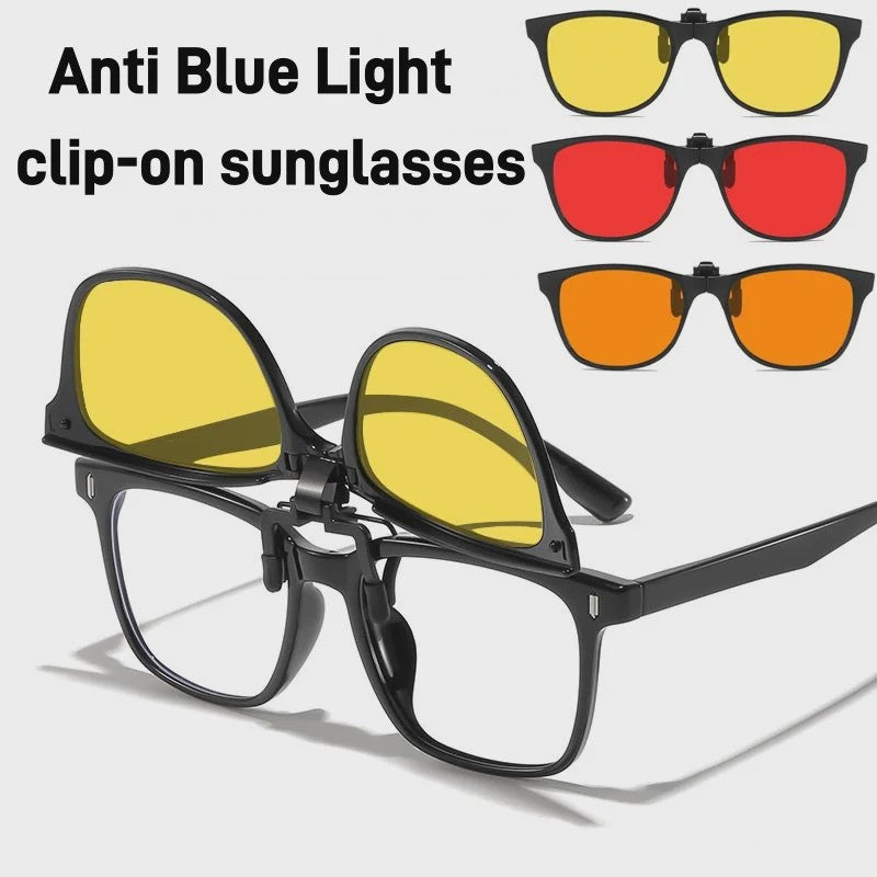 Clip-on Bril: Blauw Licht Filter & Nachtzicht voor PC, Gaming & Autorijden