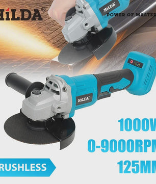 HILDA 21V Accu Haakse Slijper - Brushless Krachtpatser voor Slijpen, Polijsten & Snijden