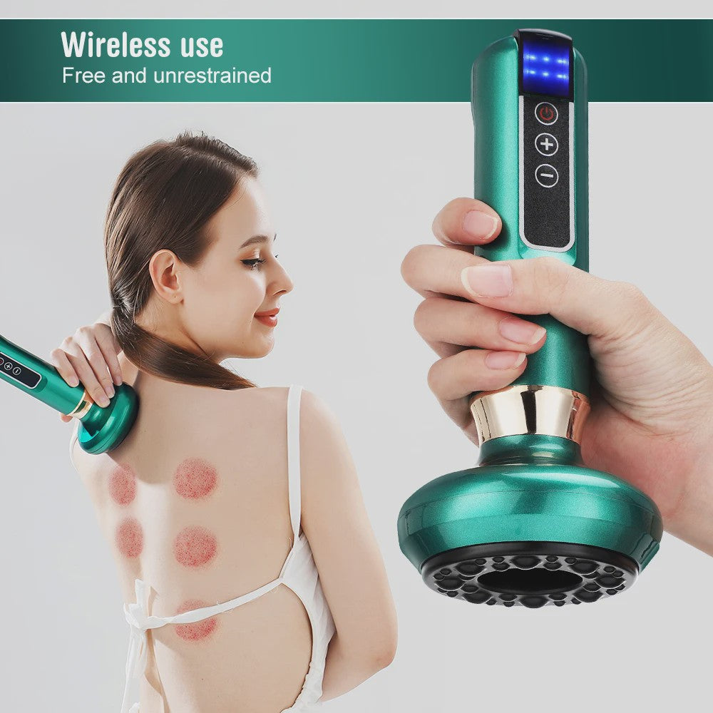 Elektrische Cupping Massager: 6 standen vacuüm, Gua Sha, anti-cellulitis & body shaping
