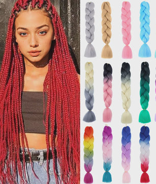 24 Inch Jumbo Braiding Hair Synthetisch Haar Ombre Crochet Braid Extensions voor Dames
