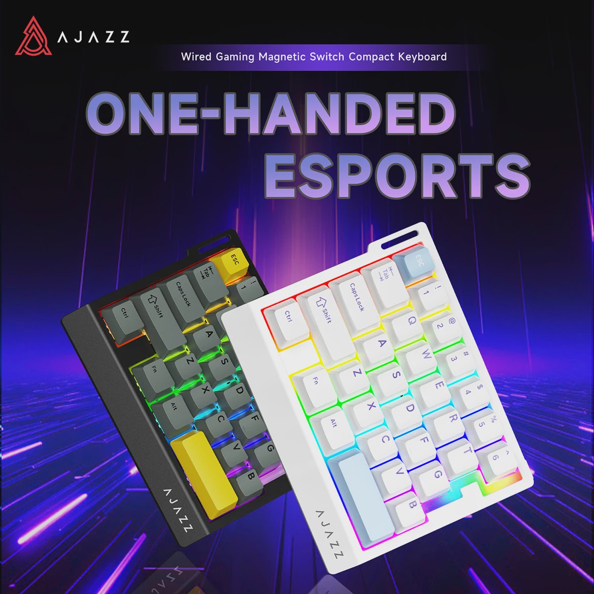 AJAZZ AK029 Mechanisch Gaming Toetsenbord - Compact, Hot-Swappable, One-Handed Esports