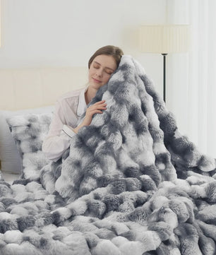 Luxe Nepbont Plaid - Ultra Zacht & Warm, 2.5KG Zwaar, Perfect voor Woonkamer & Slaapkamer