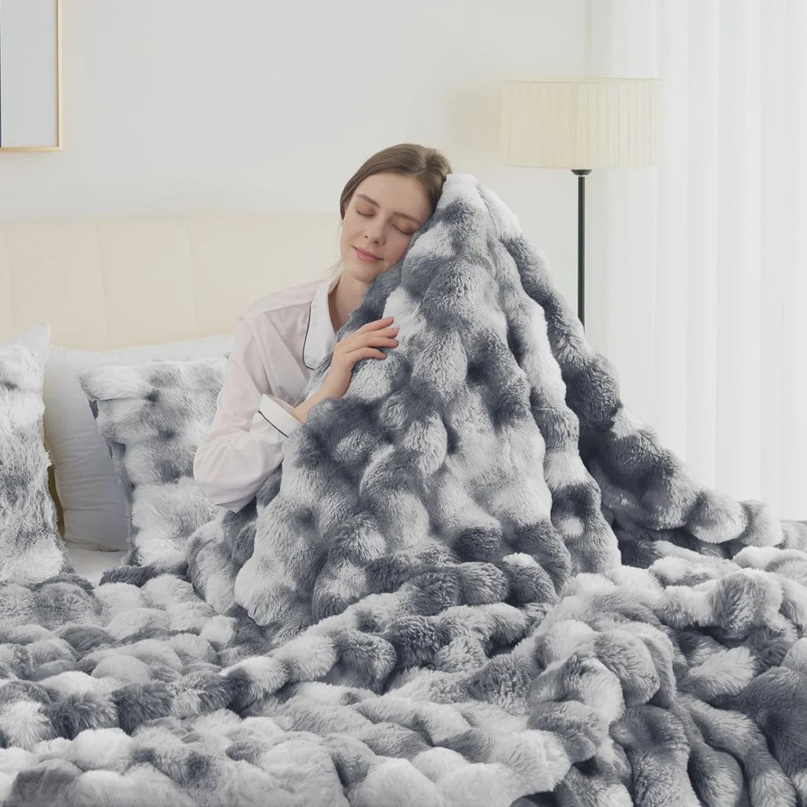 Luxe Nepbont Plaid - Ultra Zacht & Warm, 2.5KG Zwaar, Perfect voor Woonkamer & Slaapkamer