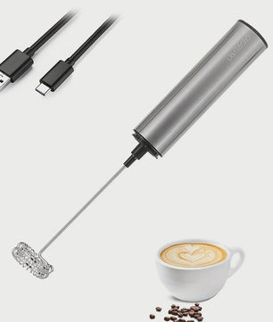 Oplaadbare RVS Melkopschuimer met 2 Snelheden voor Latte, Cappuccino & Espresso
