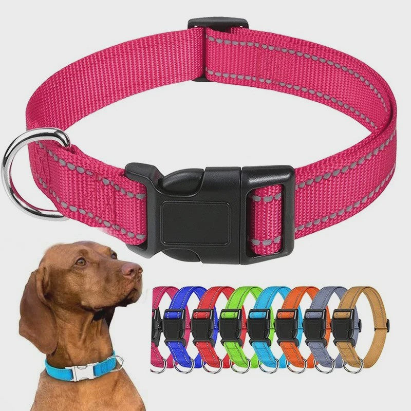 Reflecterende Hondenhalsband - Verstelbaar Nylon, Veilig en Duurzaam