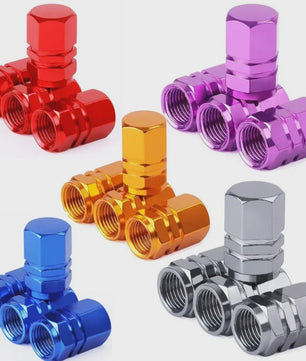 Set Aluminium Ventieldopjes - Universeel voor Auto, Motor, Fiets - Stof- en Waterdicht