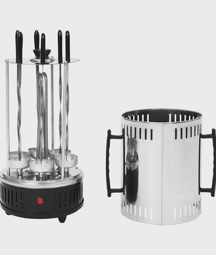 Verticale Elektrische Grill met Rotisserie - 1000W, Rookvrij, 5/6 Spiesjes