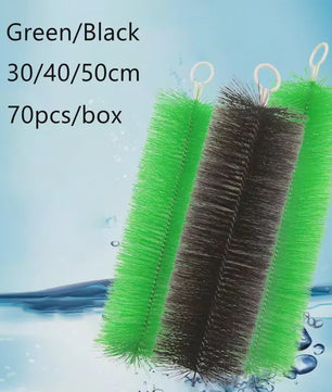 70x Aquarium Filter Borstels (30/40/50cm) - Groen/Zwart - Geluidsreducerend