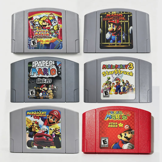 64-Bit Console Game Cartridge Collectie - Mario Serie (NTSC Versie)