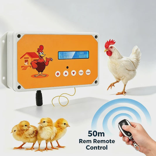 Automatic Chicken Door Control Box With Timer, Power or Battery Energy,Chicken Coop Door Box Traction Up to 4kg
