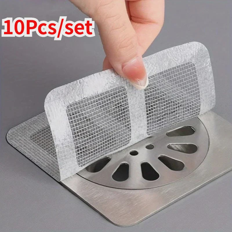 10x Wegwerp Douchegoot Haarvanger - Afvoerzeef & Filter voor Badkamer en Keuken