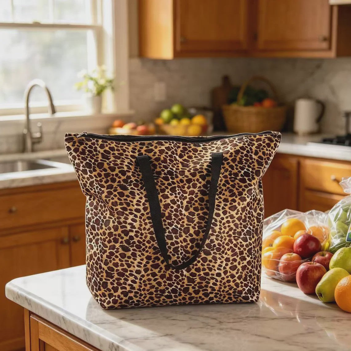 Stijlvolle Leopard Print Tote Bag - Ruim en Praktisch
