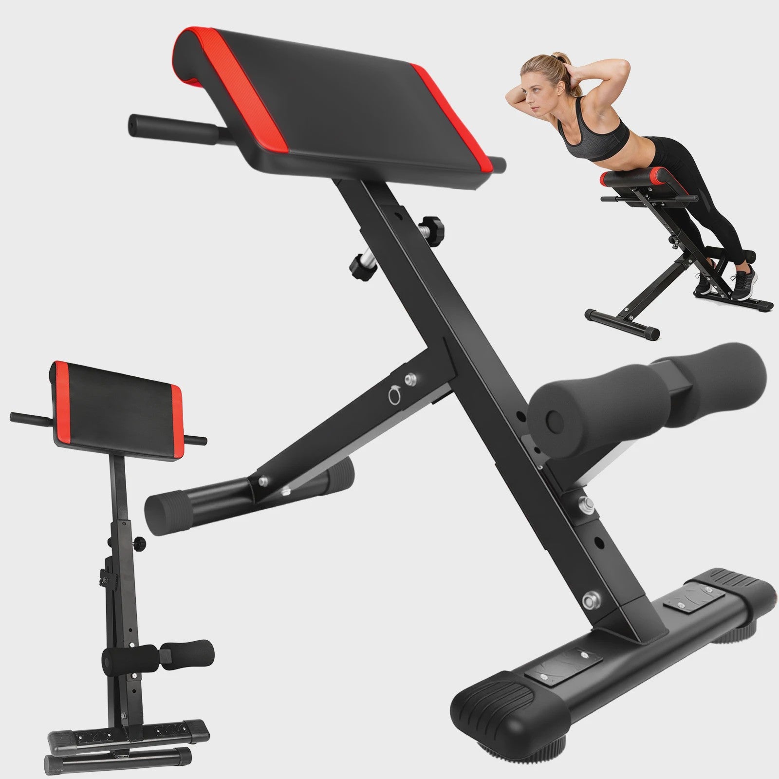 Opvouwbare Fitness Roman Bench: Rugtrainer & Buikspierbank met 150kg Belasting