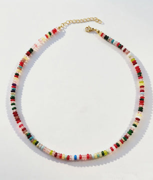 Kleurrijke Kralen Choker Ketting Dames - Boho Zomer Sieraden