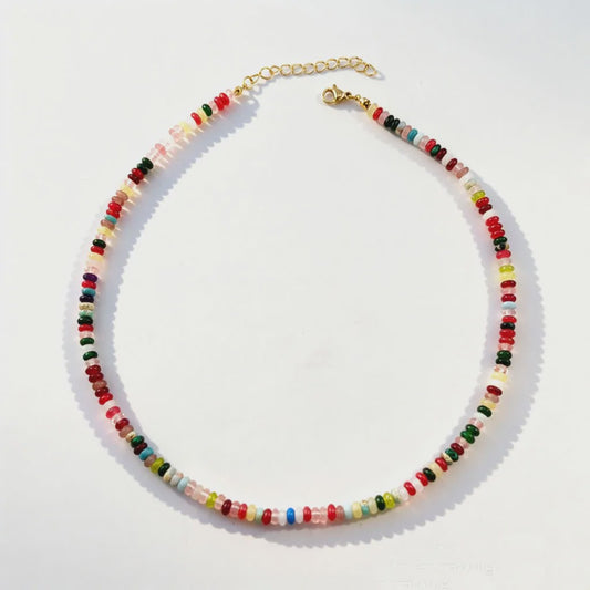 Kleurrijke Kralen Choker Ketting Dames - Boho Zomer Sieraden