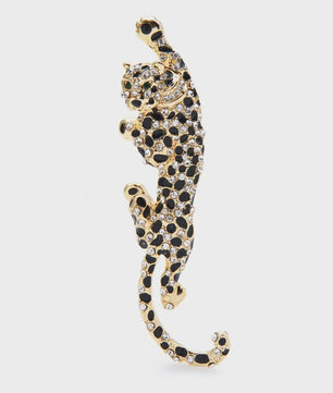 Luxe Leopard Broche met Kristallen - Dames & Heren
