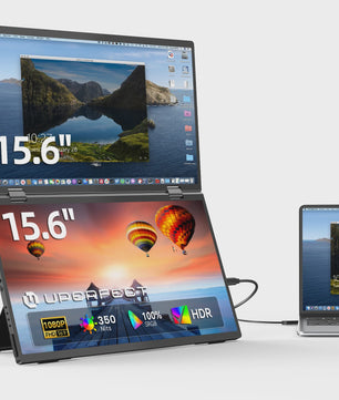 UPERFECT 15.6" Dubbele Draagbare Monitor FHD SRGB - Uitbreidbaar Laptop Scherm