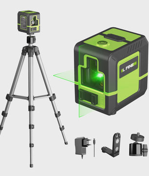 Lfine Groene Laserwaterpas met 2 Lijnen (Horizontaal/Verticaal) - Automatische Zelfnivellering