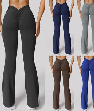 Dames High Waist Flare Leggings met Push-Up Effect - Sport & Casual