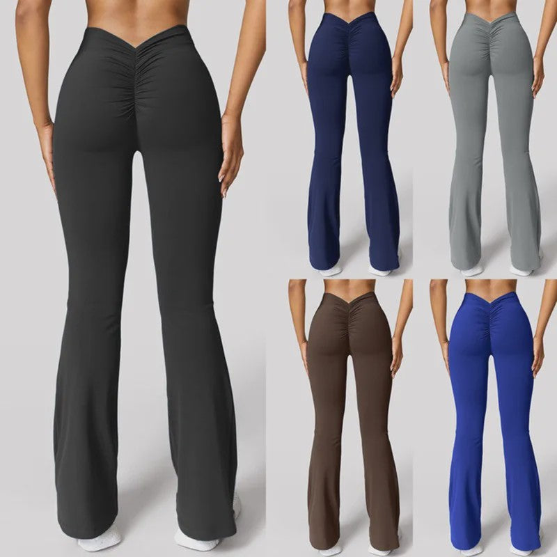 Dames High Waist Flare Leggings met Push-Up Effect - Sport & Casual
