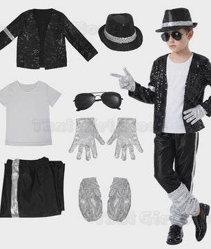 Michael Jackson Billie Jean Kostuum Kinderen - Popster Show Outfit