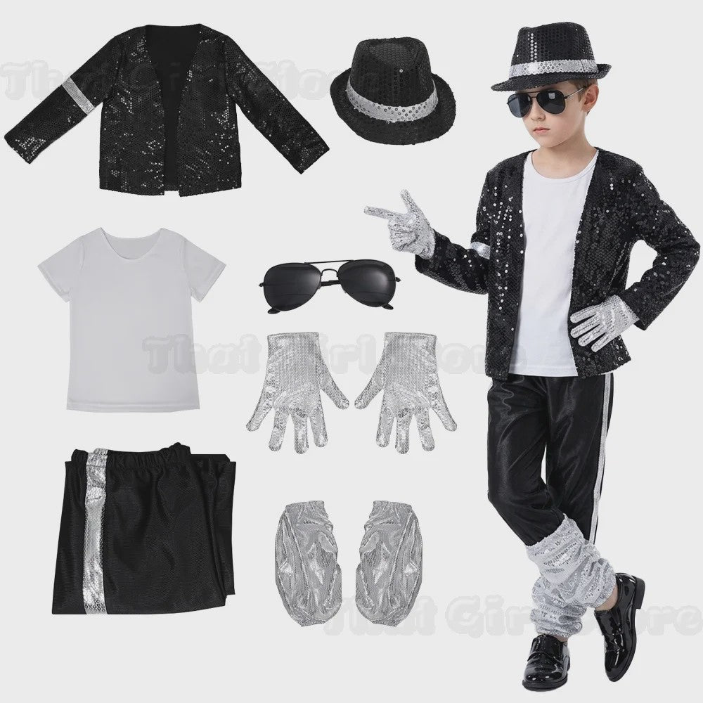 Michael Jackson Billie Jean Kostuum Kinderen - Popster Show Outfit