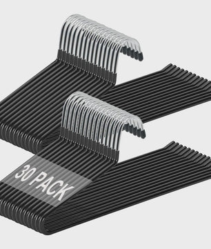 30-Pack Metalen Kledinghangers - Ruimtebesparend met Open Design voor Broeken, Jeans, Handdoeken & Sjaals