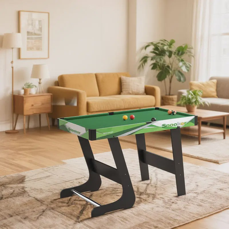 Opvouwbare Pooltafel 104x55.5x68 cm - Compleet met Keus, Ballen en Driehoek