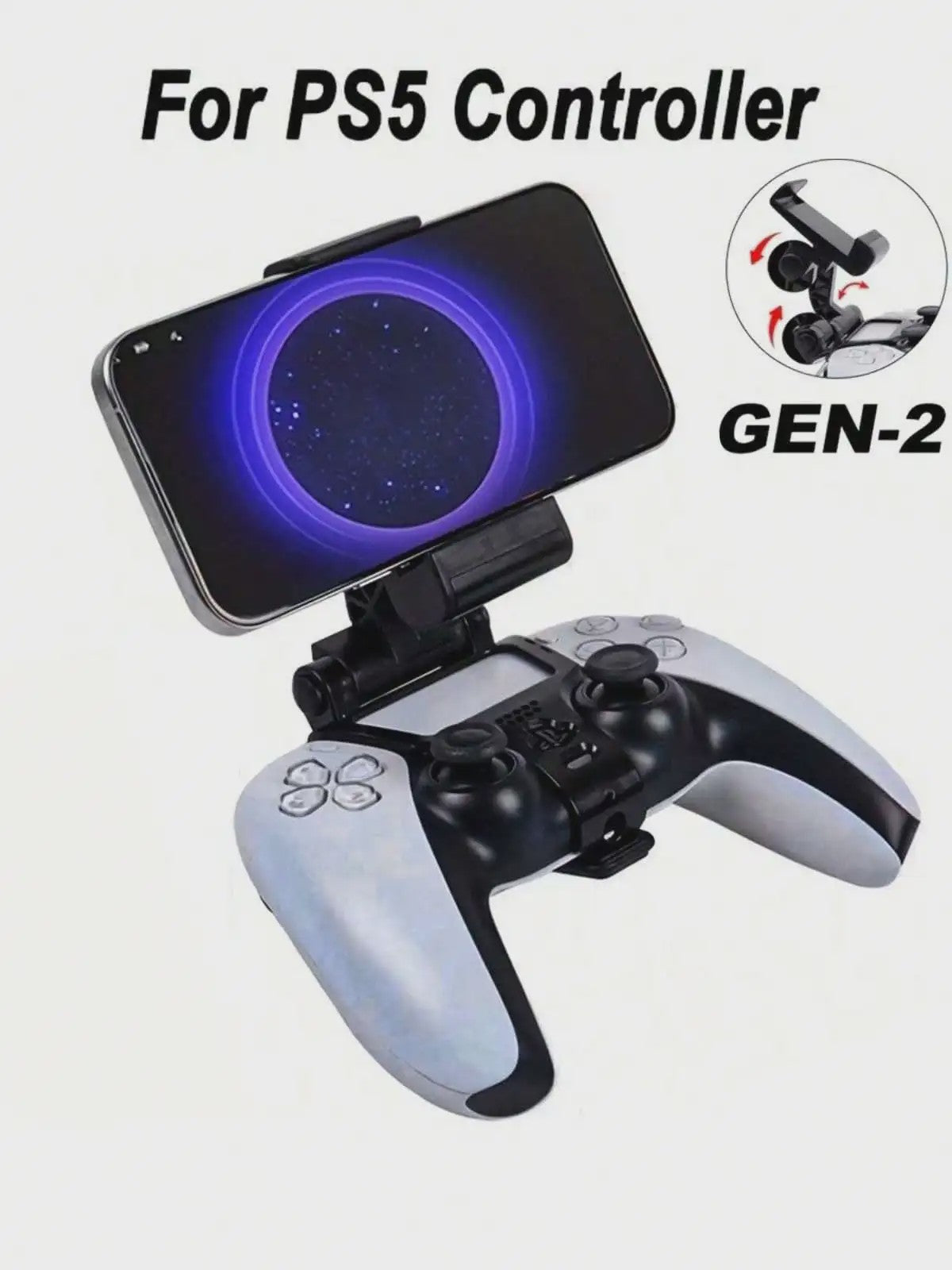 Verstelbare Telefoonhouder Clip voor PS5 Controller - Mobiel Gamingsysteem
