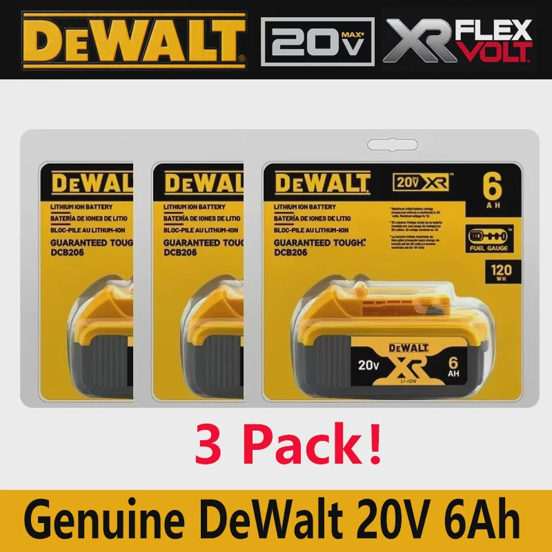 DeWalt 20V MAX XR 6.0Ah Lithium Accu - DCB206 - Snel Opladen