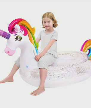 Opblaasbare Eenhoorn Zwemband met Glitters - Leuk voor Kinderen in het Zwembad