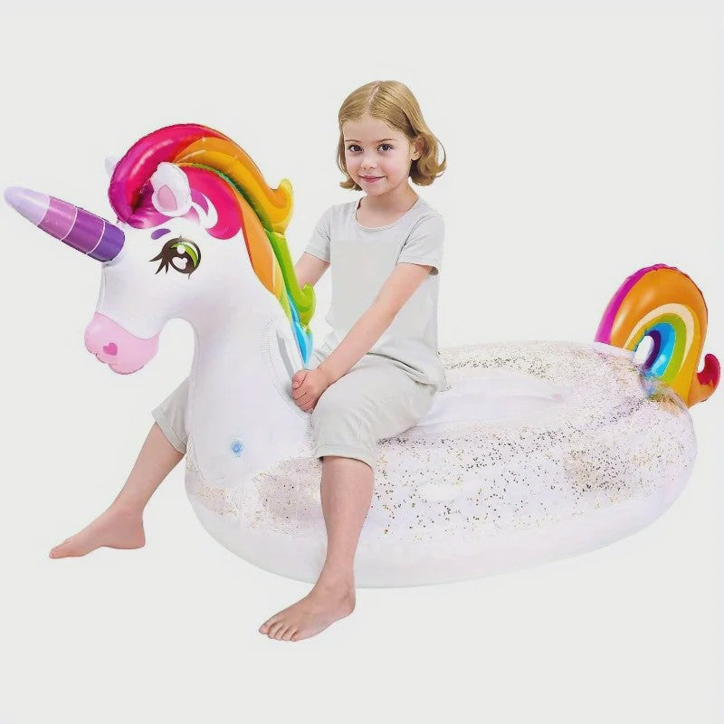 Opblaasbare Eenhoorn Zwemband met Glitters - Leuk voor Kinderen in het Zwembad