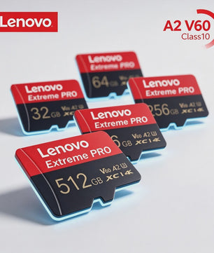 Lenovo Extreme PRO Micro SDXC Kaart 128GB/256GB/512GB U3 V60 A2 - High-Speed TF Flash voor Drone & Action Camera