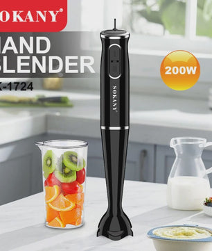 SOKANY SK-1724 Hand Blender: Krachtige Staafmixer met 2 Snelheden & Roestvrijstalen Mes
