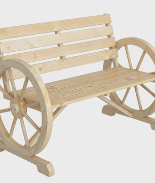 Houten Tuinbank 2-Persoons met Karwiel Design - Stevig en Duurzaam tot 240 kg
