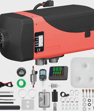 12V 2KW Diesel Air Heater met LCD & Afstandsbediening - Parkeerverwarming voor Auto, Bus, Camper, Vrachtwagen