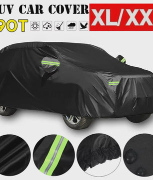Universele Autohoes voor SUV en Sedan - Waterdicht, UV- en Krasbestendig met Reflecterende Strepen