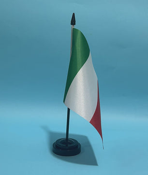 Bureauvlag Italië 14x21cm - Polyester Desk Flag met Standaard
