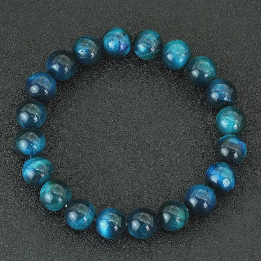 Premium Blauwe Tijgeroog Kralen Armband - Unisex, Meditatie & Helende Sieraden