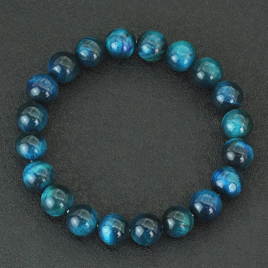 Premium Blauwe Tijgeroog Kralen Armband - Unisex, Meditatie & Helende Sieraden